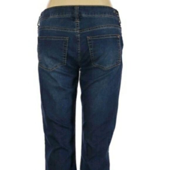 Vtg CAbi #764 Low Rise Cropped Skinny Dark Wash Whiskered Jeans Sz 2 - Picture 8 of 11